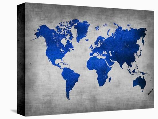 World  Map 10-NaxArt-Stretched Canvas