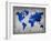 World  Map 10-NaxArt-Framed Art Print