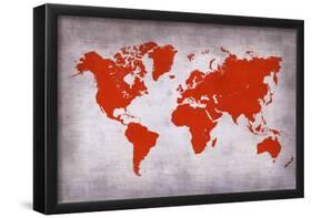 World Map 14-NaxArt-Framed Poster