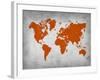 World Map 14-NaxArt-Framed Art Print