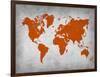 World Map 14-NaxArt-Framed Art Print