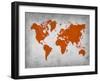 World Map 14-NaxArt-Framed Art Print