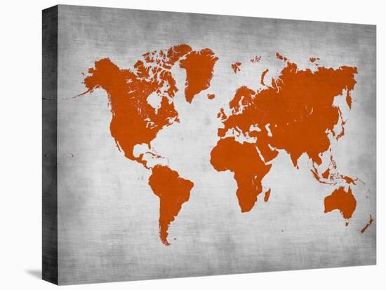 World Map 14-NaxArt-Stretched Canvas