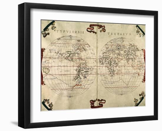 World Map, 1587-null-Framed Giclee Print