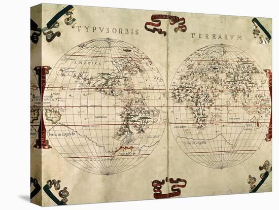 World Map, 1587-null-Stretched Canvas