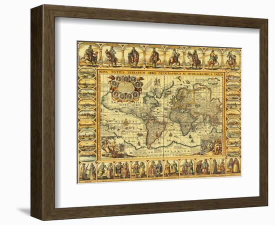 World Map 1626-Science Source-Framed Giclee Print