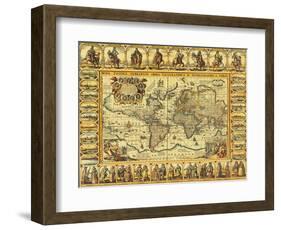 World Map 1626-Science Source-Framed Giclee Print