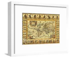 World Map 1626-Science Source-Framed Giclee Print