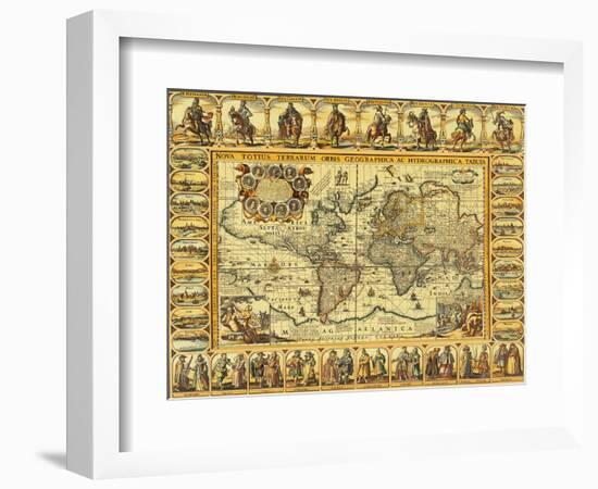 World Map 1626-Science Source-Framed Giclee Print