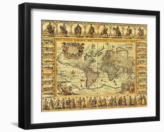 World Map 1626-Science Source-Framed Giclee Print