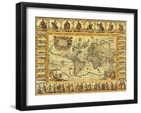 World Map 1626-Science Source-Framed Giclee Print
