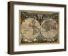 World Map 1664-Vintage Reproduction-Framed Art Print