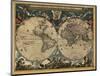 World Map 1664-Vintage Reproduction-Mounted Art Print