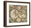 World Map 1689-Vintage Reproduction-Framed Art Print