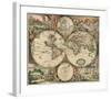 World Map 1689-Vintage Reproduction-Framed Art Print