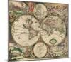 World Map 1689-Vintage Reproduction-Mounted Art Print