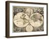 World Map, 1690-Science Source-Framed Giclee Print