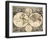 World Map, 1690-Science Source-Framed Giclee Print