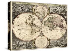 World Map, 1690-Science Source-Stretched Canvas