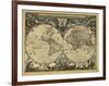 World Map, 17th Century-Science Source-Framed Giclee Print