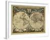 World Map, 17th Century-Science Source-Framed Giclee Print