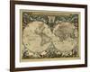 World Map, 17th Century-Science Source-Framed Giclee Print