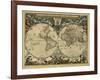 World Map, 17th Century-Science Source-Framed Giclee Print