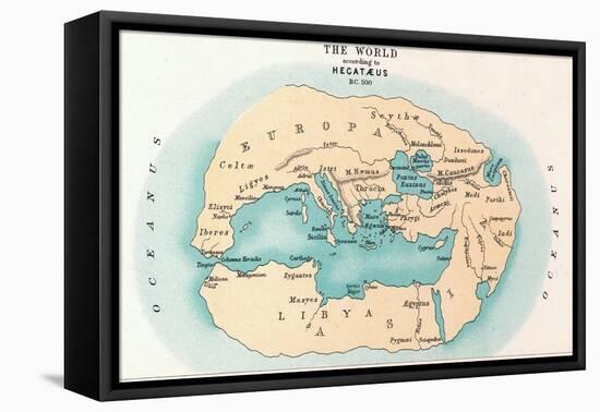 World Map: 500 B.C-null-Framed Stretched Canvas