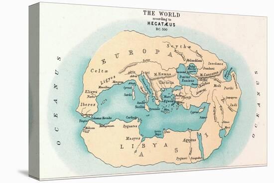 World Map: 500 B.C-null-Stretched Canvas