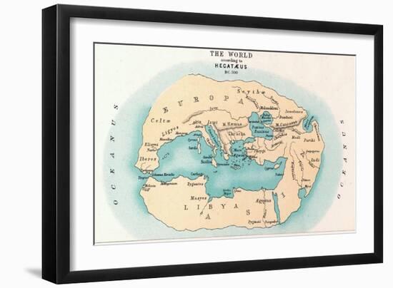 World Map: 500 B.C-null-Framed Giclee Print