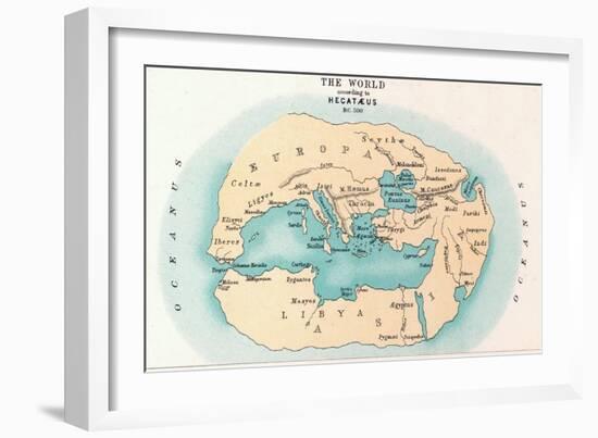 World Map: 500 B.C-null-Framed Giclee Print