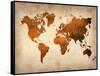 World  Map 7-NaxArt-Framed Stretched Canvas