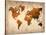 World  Map 7-NaxArt-Stretched Canvas