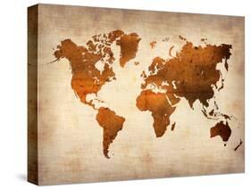 World  Map 7-NaxArt-Stretched Canvas