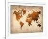 World  Map 7-NaxArt-Framed Art Print