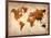 World  Map 7-NaxArt-Framed Art Print