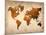 World  Map 7-NaxArt-Mounted Art Print