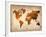 World  Map 7-NaxArt-Framed Art Print