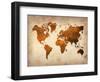 World  Map 7-NaxArt-Framed Art Print