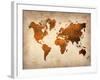 World  Map 7-NaxArt-Framed Art Print