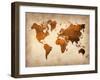 World  Map 7-NaxArt-Framed Art Print