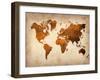 World  Map 7-NaxArt-Framed Art Print