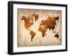 World  Map 7-NaxArt-Framed Art Print