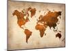 World  Map 7-NaxArt-Mounted Art Print