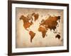 World  Map 7-NaxArt-Framed Art Print