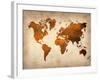 World  Map 7-NaxArt-Framed Art Print