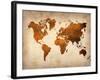 World  Map 7-NaxArt-Framed Art Print