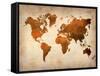 World  Map 7-NaxArt-Framed Stretched Canvas