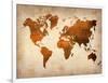 World  Map 7-NaxArt-Framed Art Print