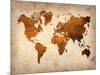 World  Map 7-NaxArt-Mounted Art Print